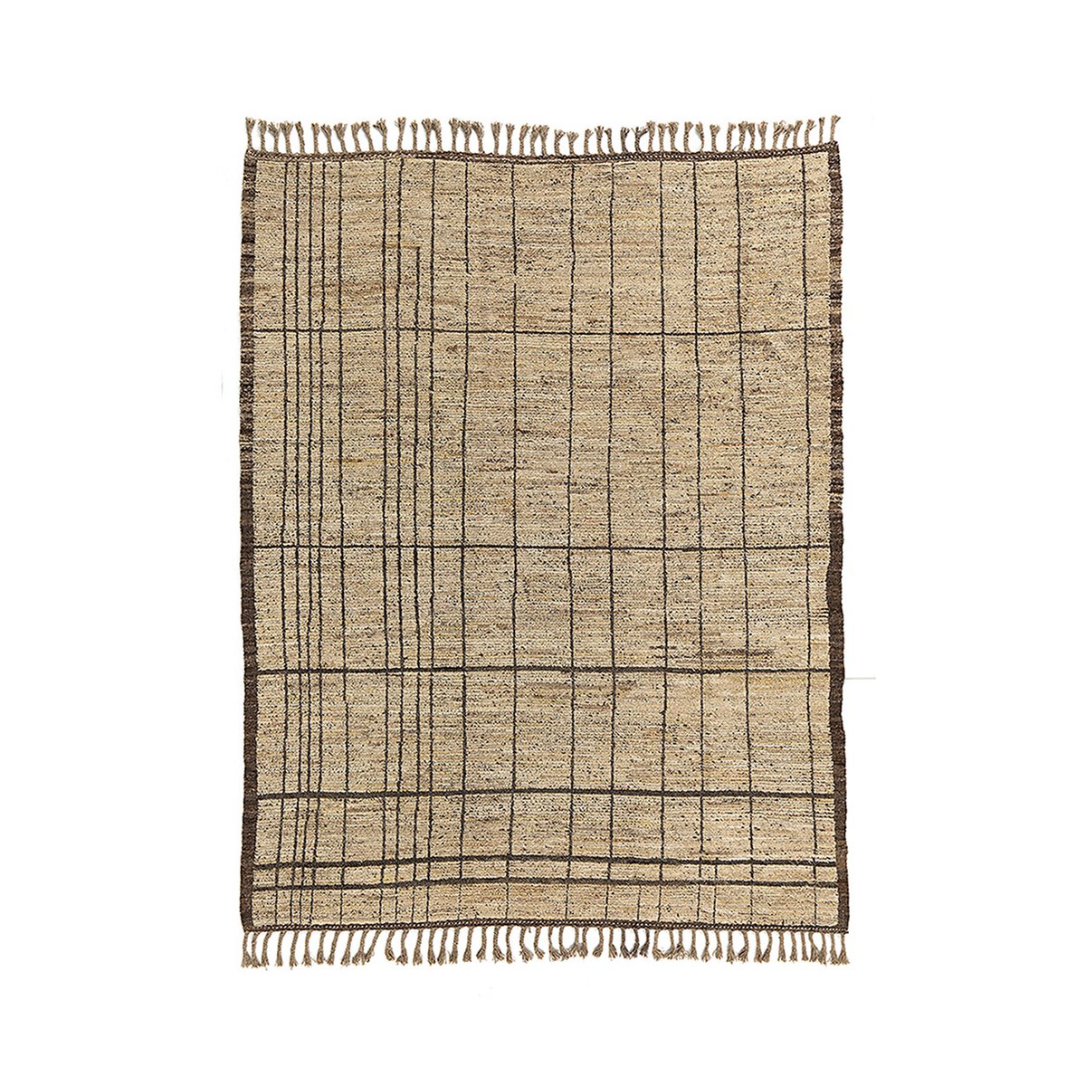 Afghan Wool Area Rug - Handwoven Vintage Design, 320 x 258 cm