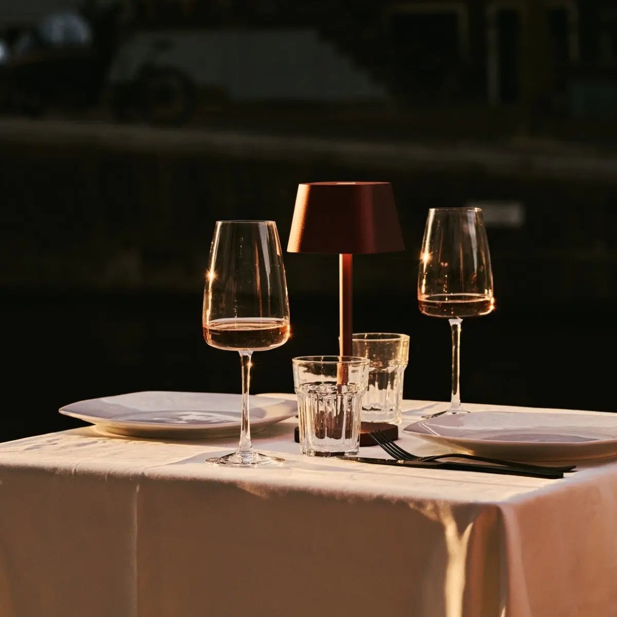 Bronze Rechargeable Table Lamp – Cordless Dimmable Accent Light