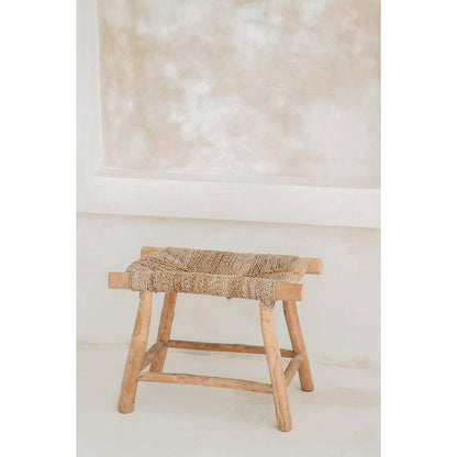 Seagrass Stool - Natural Woven Accent Stool - Medium