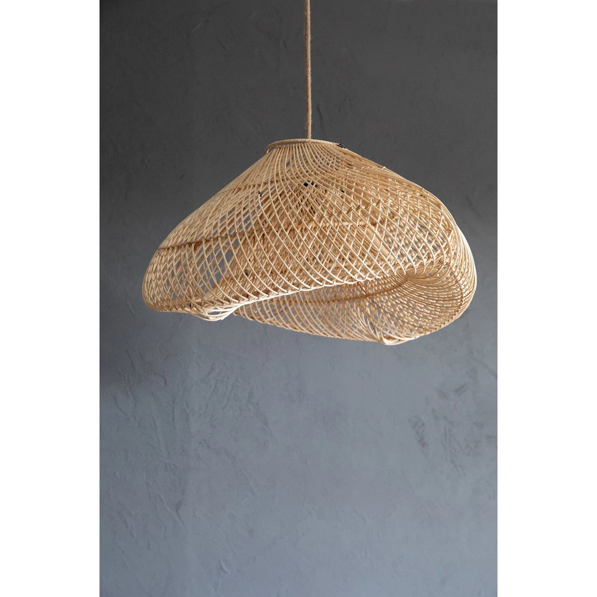 Rattan Pendant Light - Natural Cloud Design - Medium