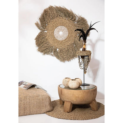 Natural Fiber Area Rug - Calm Texture, 90 cm