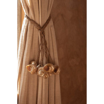 Natural Conch Shell Tassel - Coastal Wall Hanging