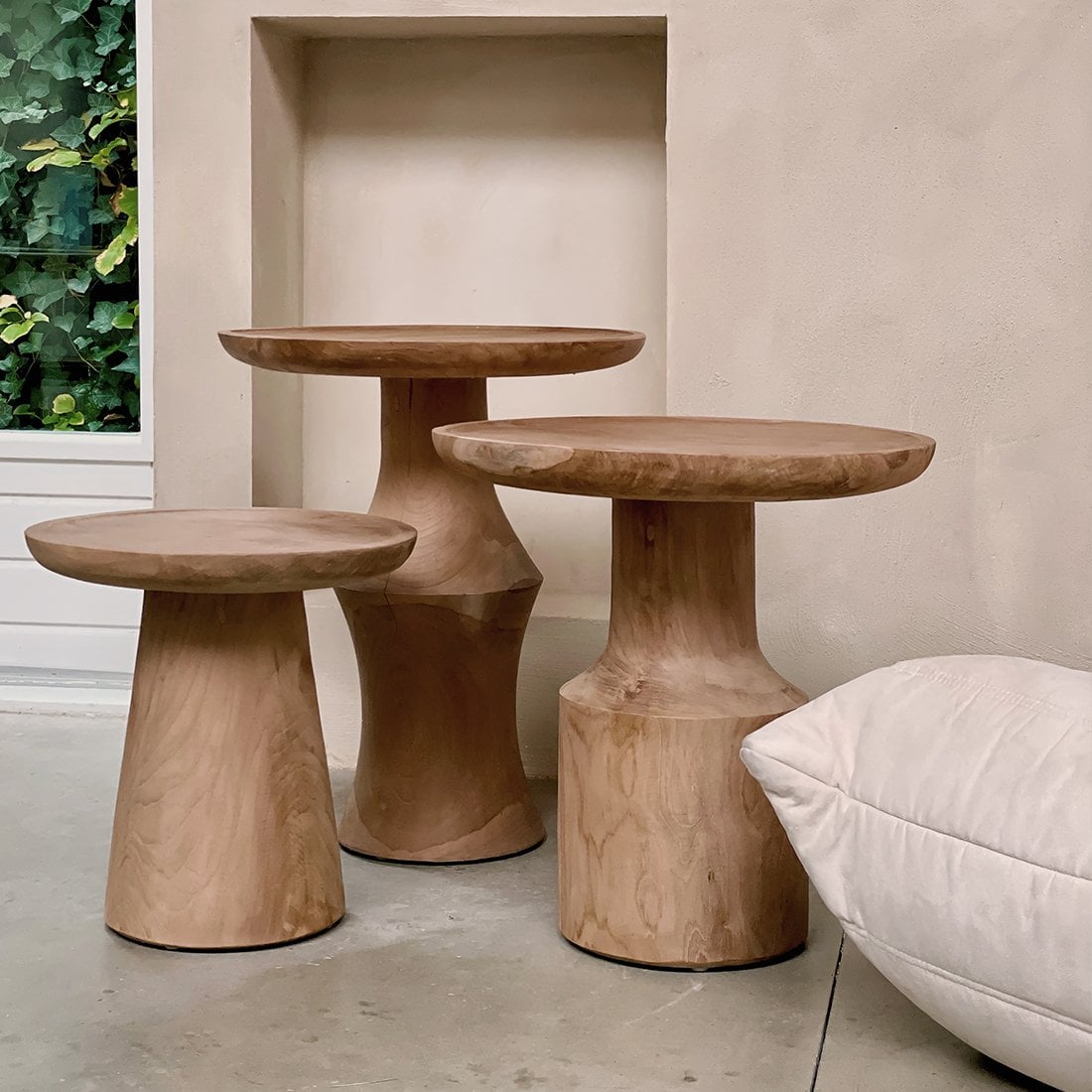Teak Side Table - Nero Ray Modern Accent Table