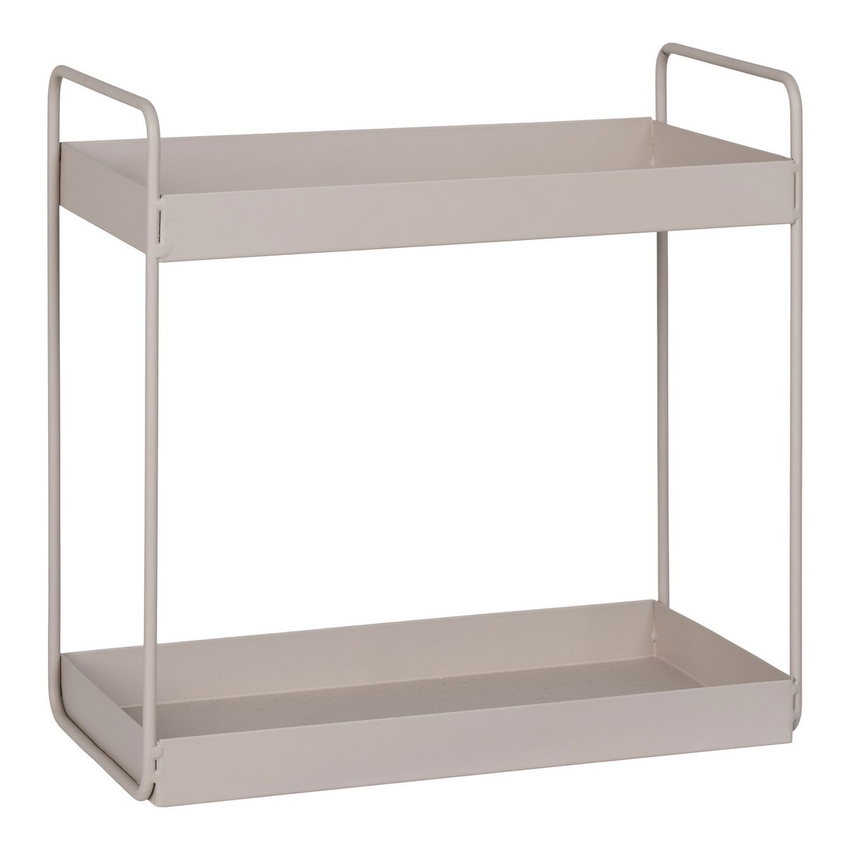 Steel Double Shelf - Minimalist Standing Shelving Unit