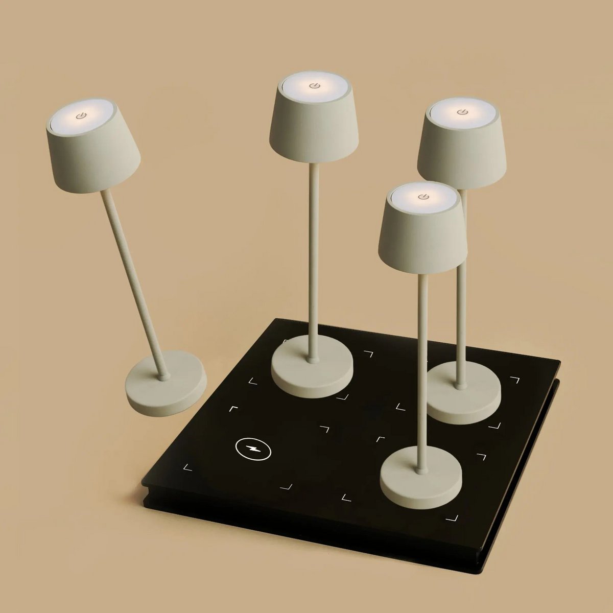 Shadow Grey Rechargeable Table Lamps Set | Vondel Mini & Amstel
