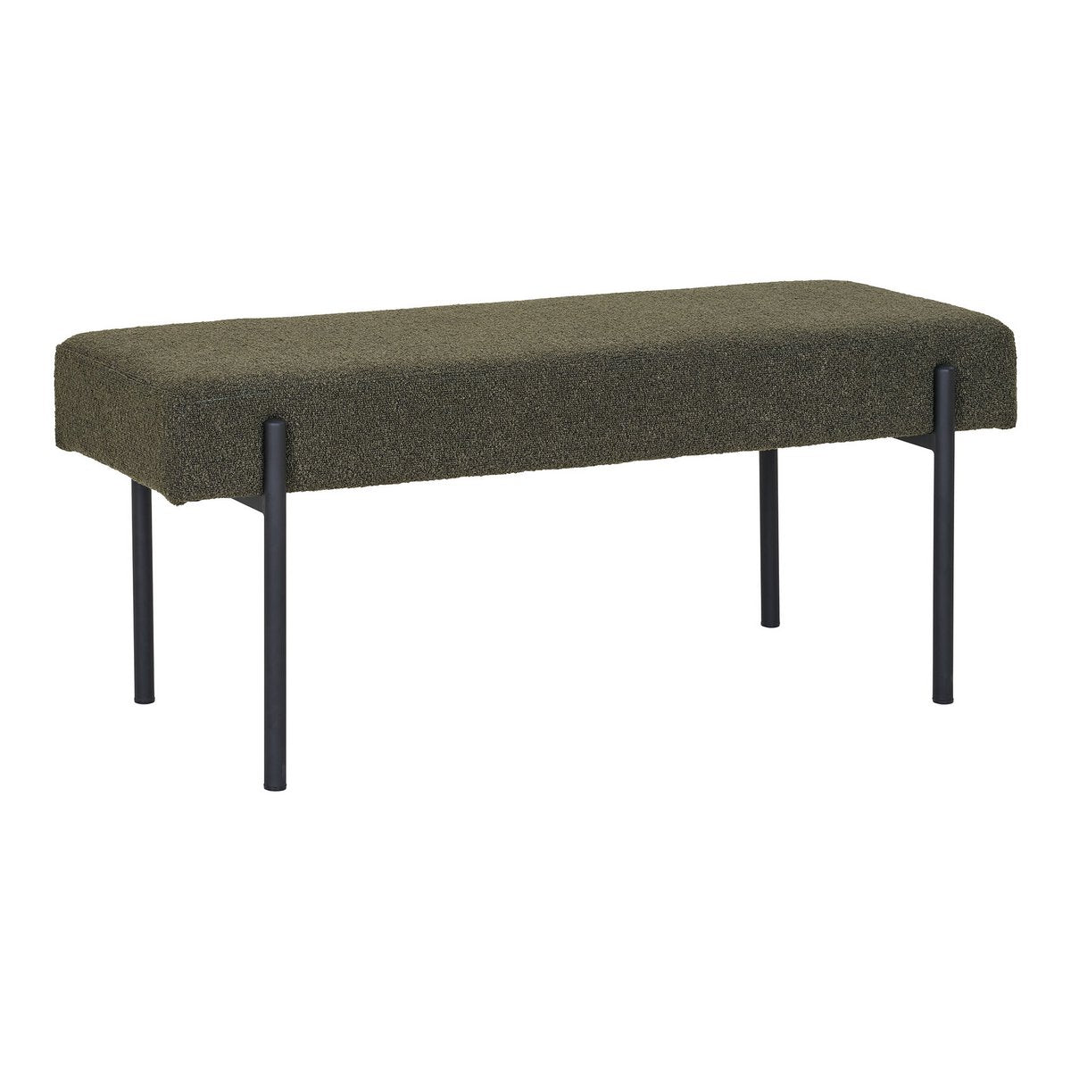 Swindon Bench - Dark Green, Steel, Fabric, Plywood, 100x36x42.5cm