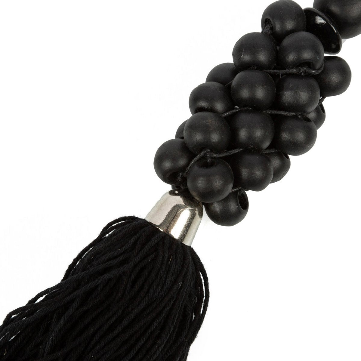 Wooden Bead Keychain - Black