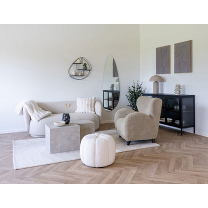 Light Brown Ivory Area Rug - Hand-Tufted Soft Pile, 160x230 cm