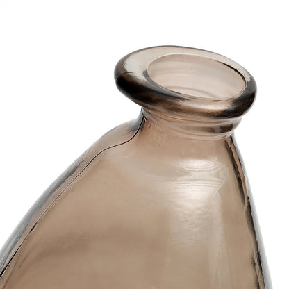 Recycled Glass Vase - Beige Shudi Vase, Elegant Home Decor
