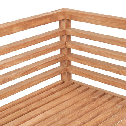 Teak Wood Modular Sofa - Two Seater Customizable Outdoor Seating
