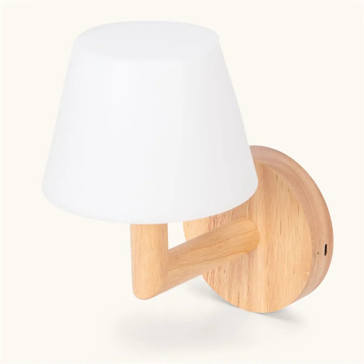 Ted Light Brown Wooden Rechargeable Wall Lamp | Cordless & Dimmable Lighting