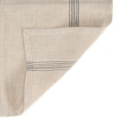 Linen Napkin - Black Stripe - 45x45