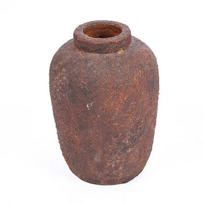 Terracotta Vase - Burgundy Clay Echo Vase - Small