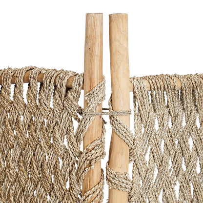 Seagrass Room Divider - Natural Woven Privacy Screen for Indoors