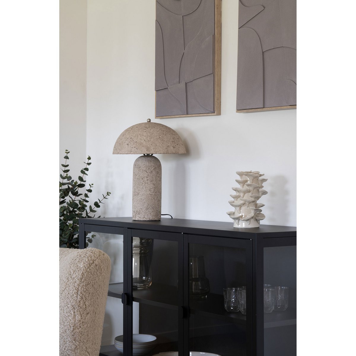 Textured Canvas Wall Art – Neutral Sand Relief Decoration, 50x70 cm