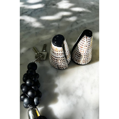 Wooden Bead Keychain - Black