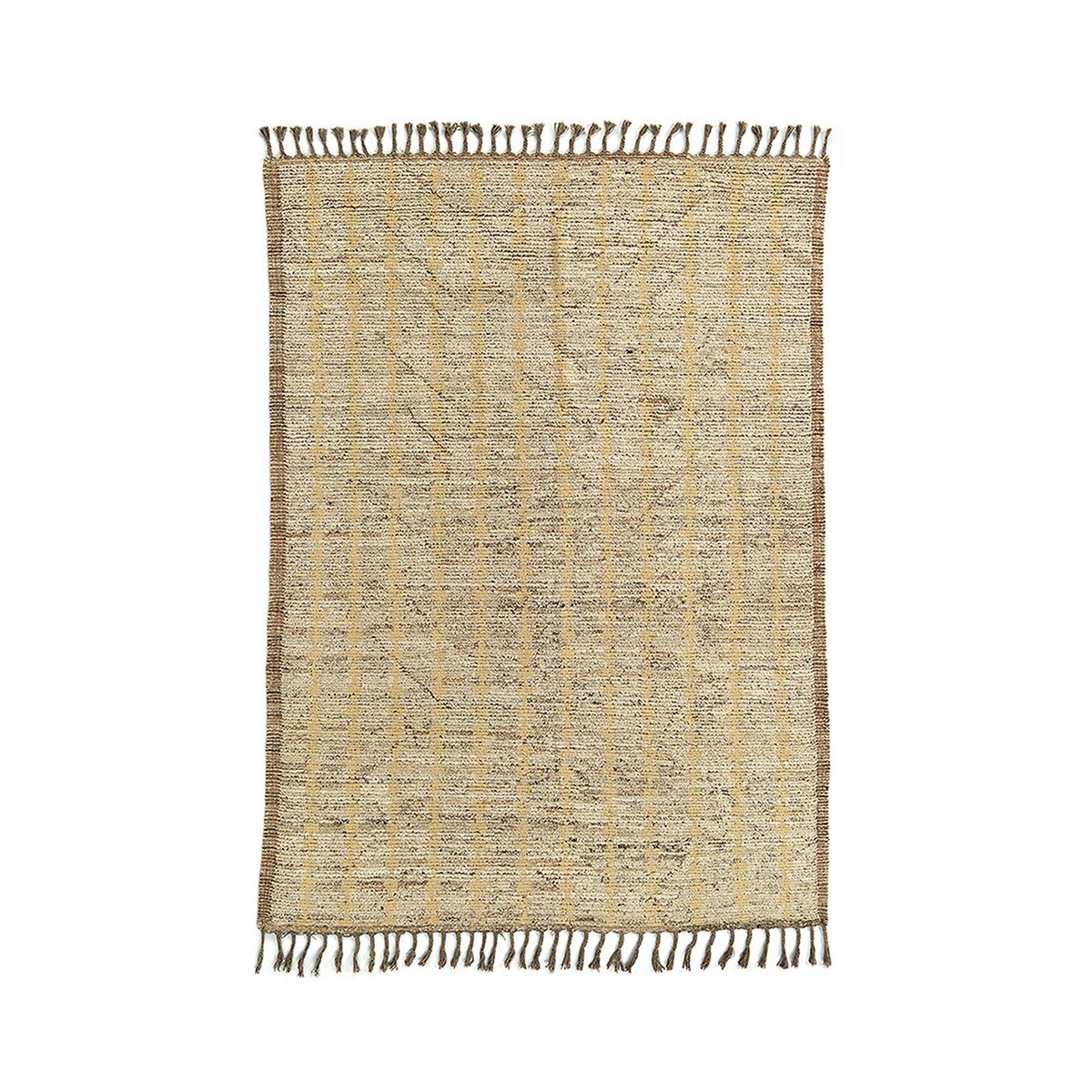 Wool Afghan Area Rug – Handwoven, 307 x 212 cm, Natural Dye