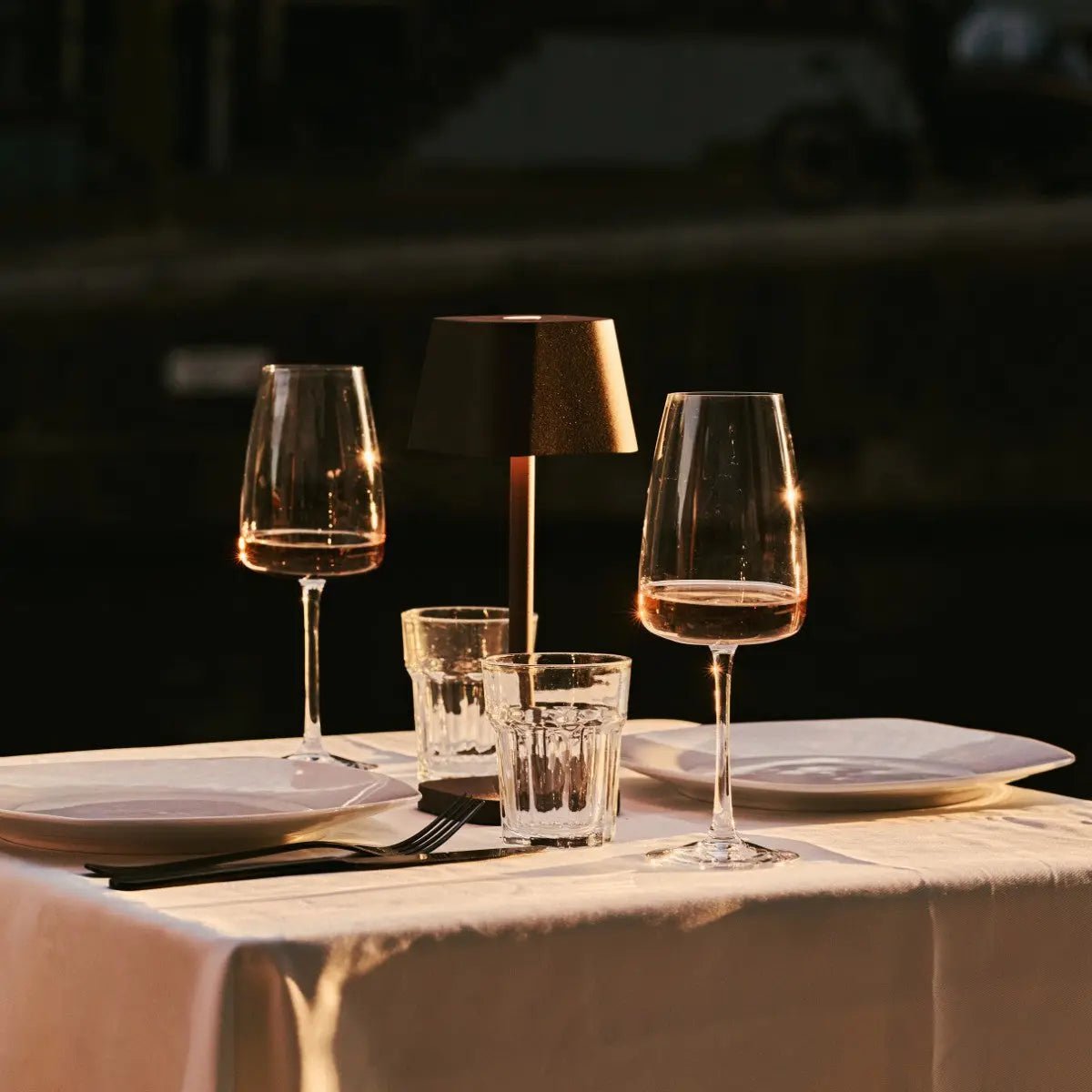 Cordless Table Lamp - Mocha Brown Rechargeable Dimmable Lamp