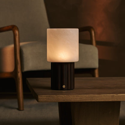 Cordless Table Lamp - Dark Brown Rechargeable Dimmable Lamp