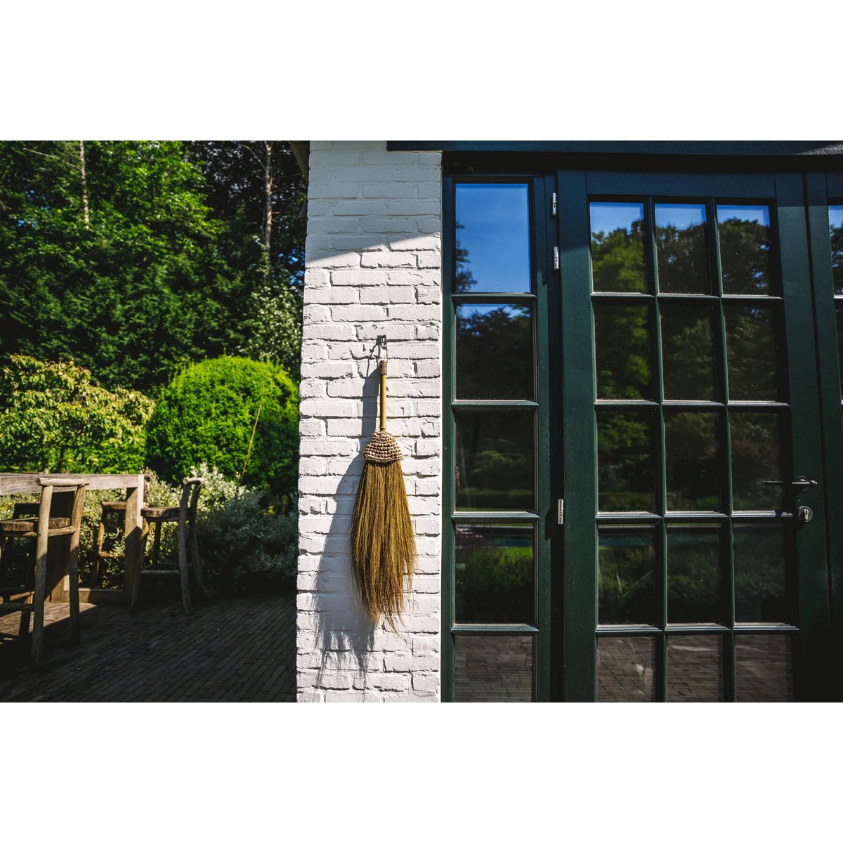 Raffia Broom - Natural Fiber Hand Broom for Gentle Cleaning