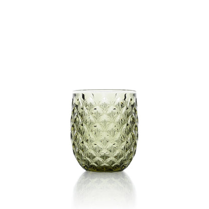 The Starbeam Water Glass - Olive Green