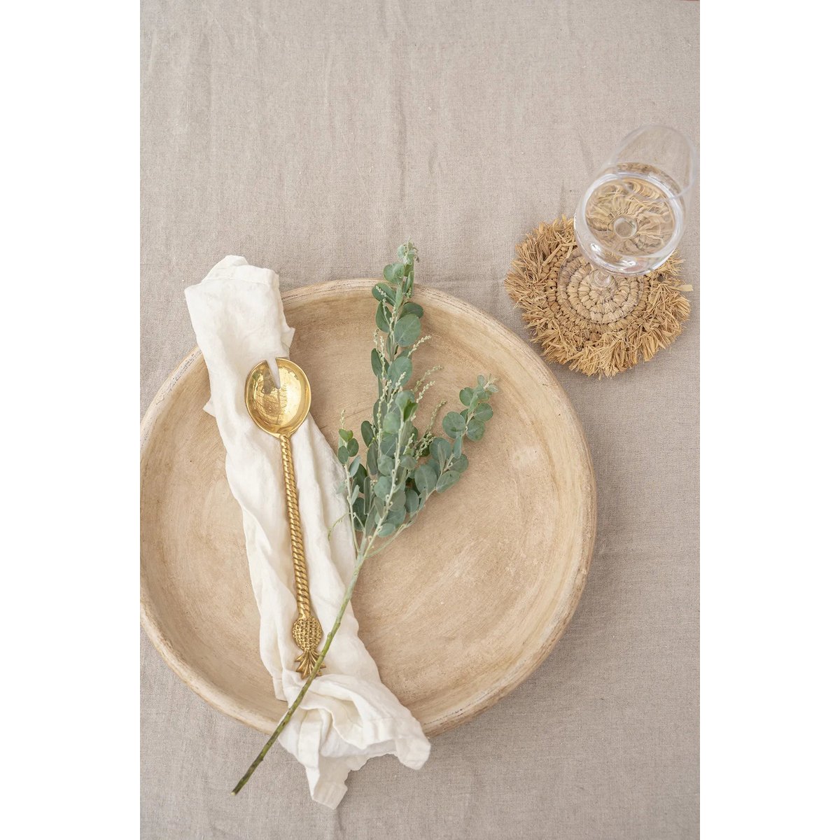 The Fringe Raffia Coaster - Natural