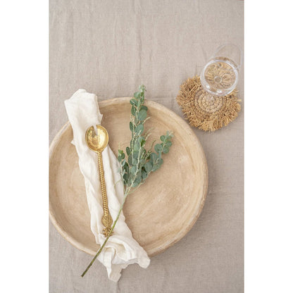 The Fringe Raffia Coaster - Natural