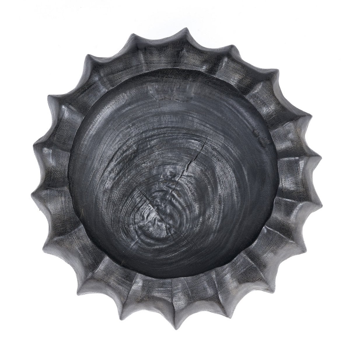Mango Wood Decorative Bowl - Black Kuro Kabocha