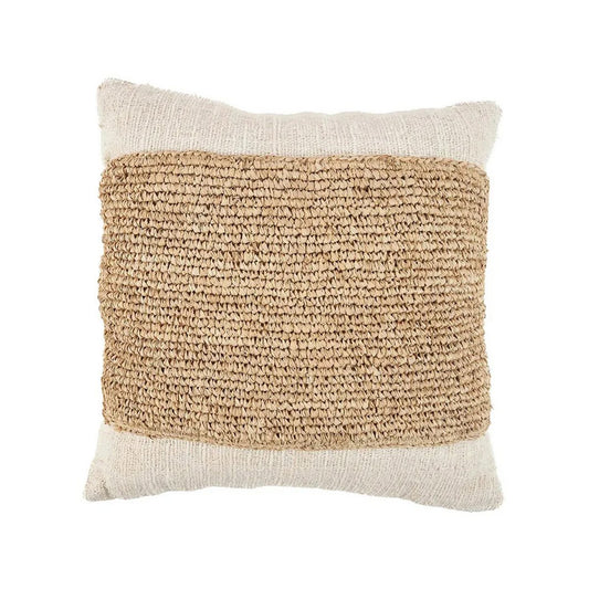 Raffia Cushion Cover - Natural Woven Texture, 50x50