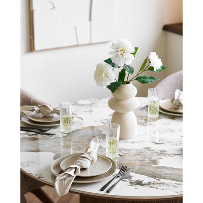 Viola Dinner plate, ceramic, beige, ø27 cm, set of 4