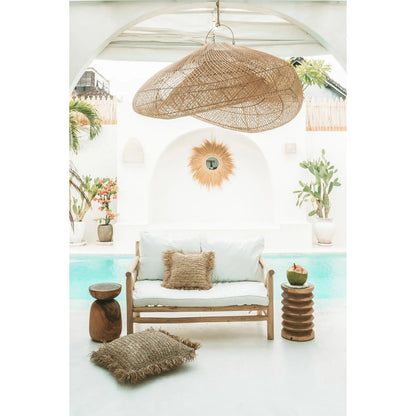 The Raffia Cushion Cover Square - Natural - 40x40