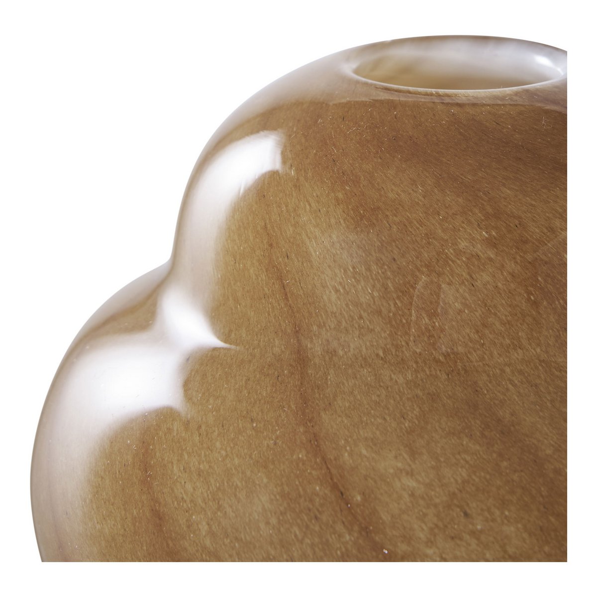 Glass Vase - Brown Nordic Style Home Decor, Ø16.5x17 cm