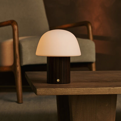 Dark Brown Rechargeable Table Lamp | Dimmable, Modular & 3 Colors