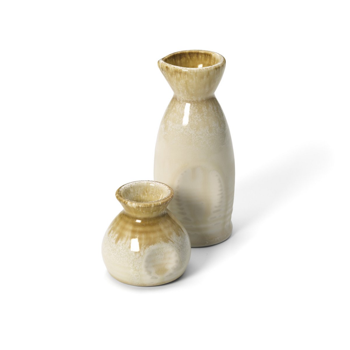 Ceramic Sauce Pourer - White Honey Glaze, Small Serving Boat