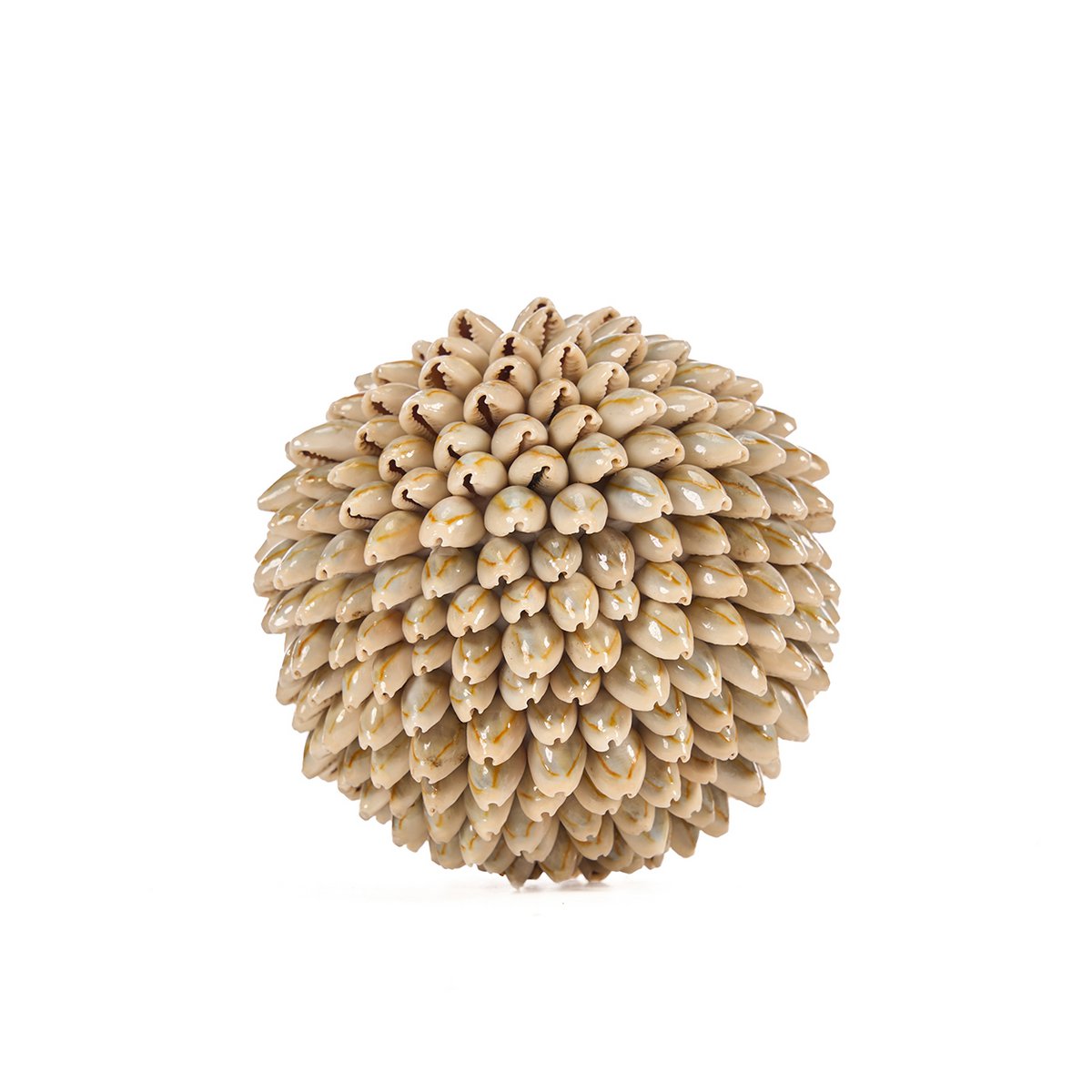 Shell Ball Decor - Coastal Home Accent - Medium