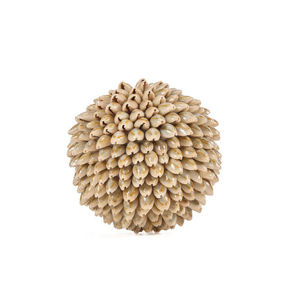 Shell Ball Decor - Coastal Home Accent - Medium