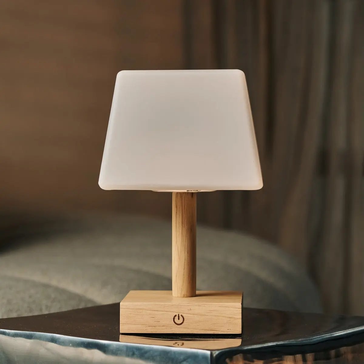 Tommy Light Brown Wooden Table Lamp | 3 Light Modes, Elegant & Sustainable