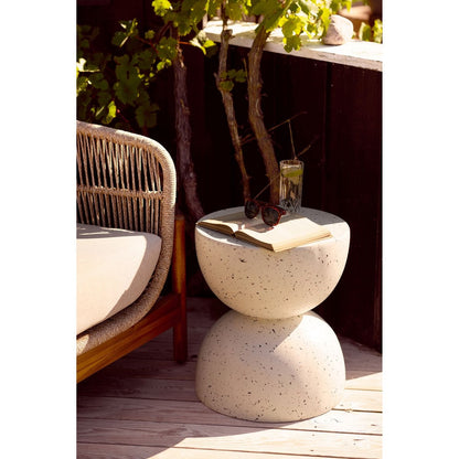Terrazzo Side Table – Fiberclay Accent Table, 40x45 cm