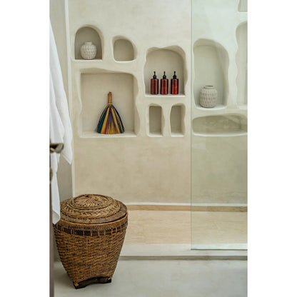 Rattan Storage Basket - Colonial Style - Natural Brown - Medium