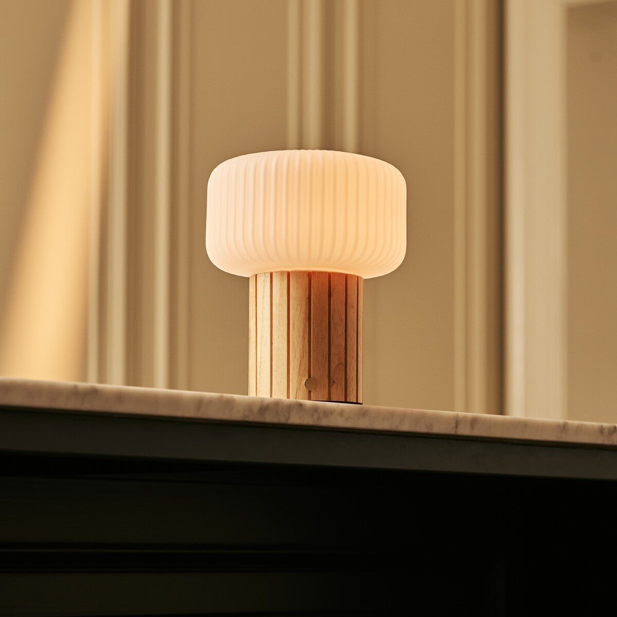 Margaux Light Brown Rechargeable Table Lamp | Stylish, Cordless & 3 Light Modes