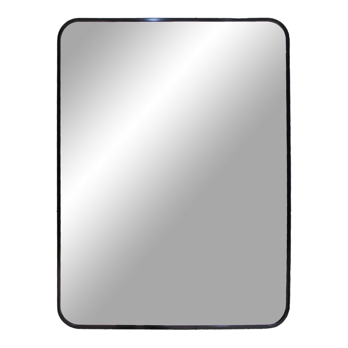 Aluminum Frame Wall Mirror - Black Modern Mirror, 50x70 cm