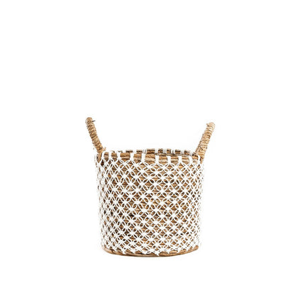 La Cesta de Macramé con Costura Cruzada - S