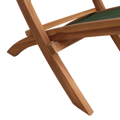 Rope folding lounge chair green