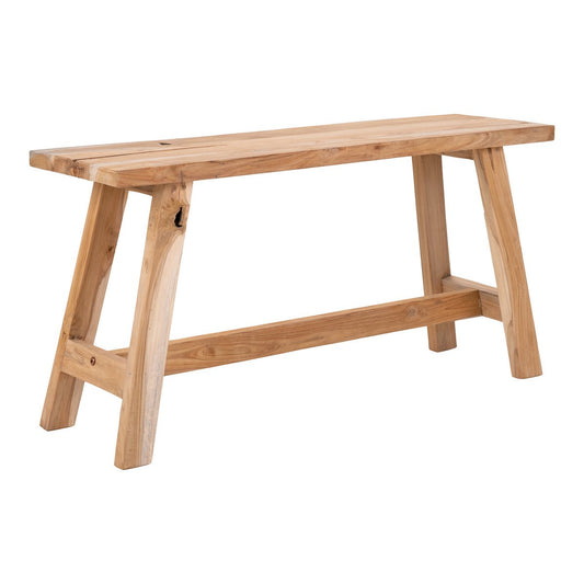 Φυσικός πάγκος Teak - Ρουστίκ ξύλινο κάθισμα, 90cm