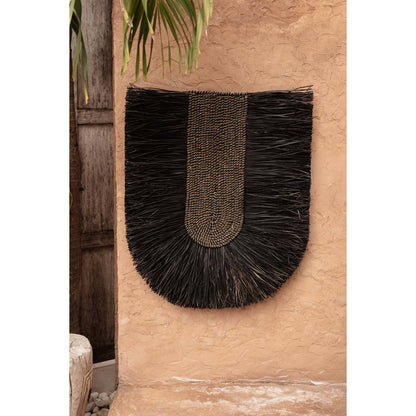 Woven Grass Wall Art Decor - Black Dada Wall Circle