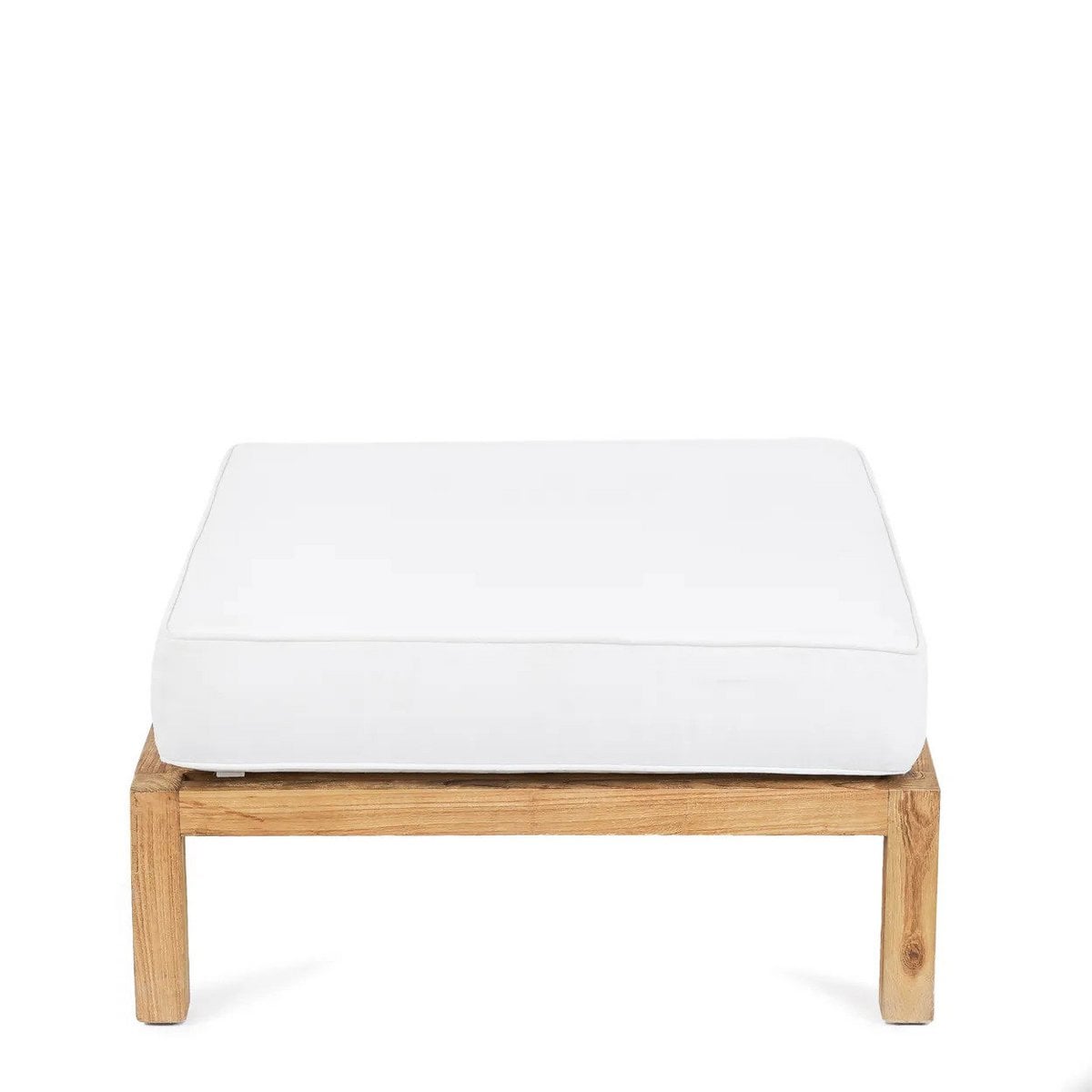 Teak Ottoman Modular Seating - Customizable Outdoor Footrest