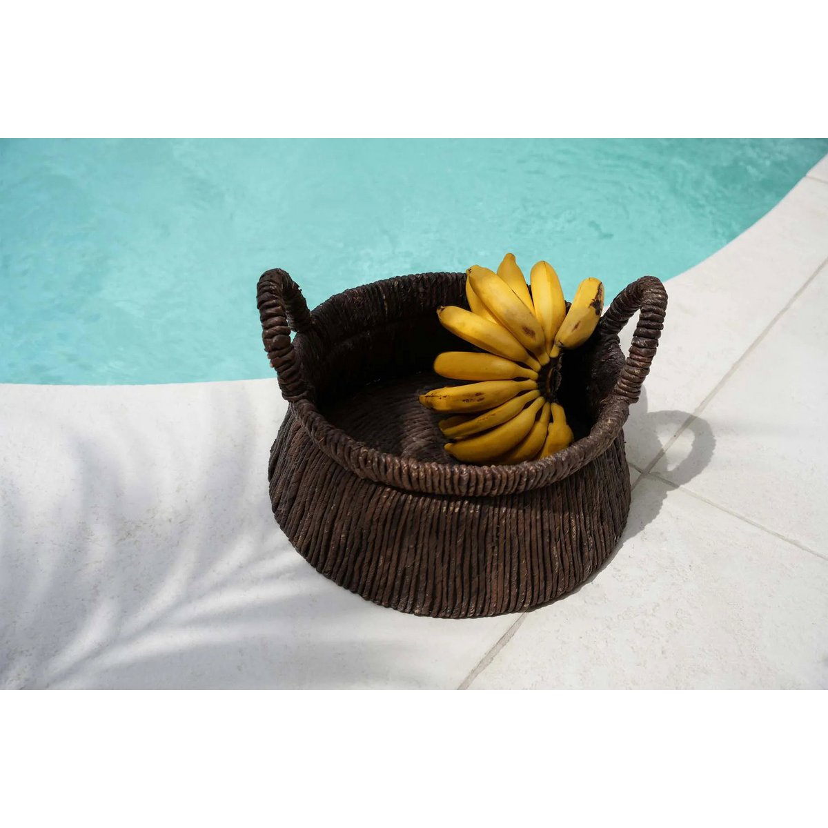 Banana Leaf Storage Basket – Handwoven Triangular Basket, Brown