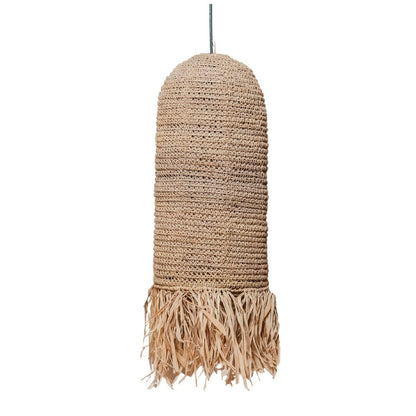 Raffia Pendant Lamp - Handwoven Lampshade for Tropical Decor