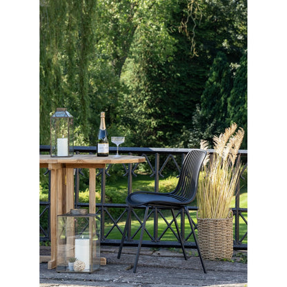 Branson Garden Chair - Black, Stackable, 55x46.5x82 cm - Set of 4