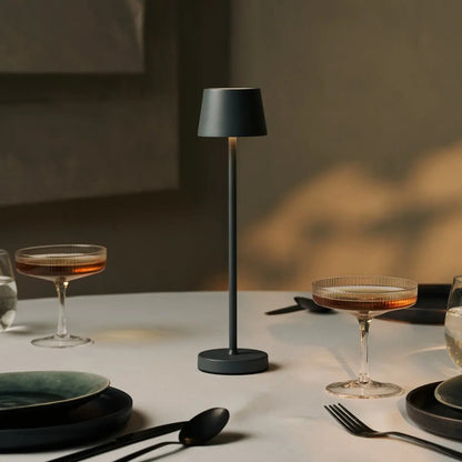Combi Set Professional | 8 x Vondel Mini Stone Grey Rechargeable Table Lamps & 1 x Central Station Charging Station